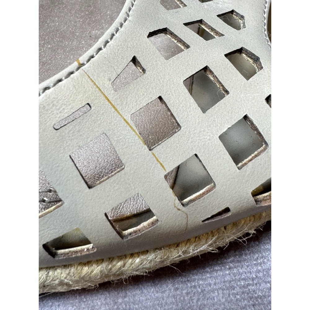 Womens Slingback Wedge color weaved "Whist" taupe cut out heels  size‎ 8.5 NWD - Picture 12 of 15